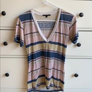 Truly Madly Deeply Striped V Neck Shirt